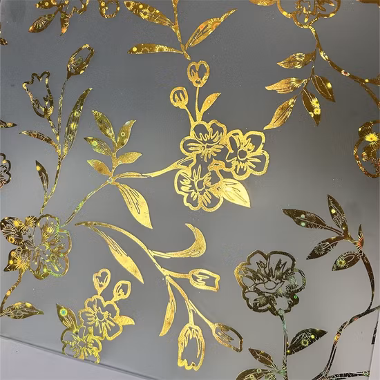 24K Golden Reflectiv/Acid Etched/ Frosted/Design/Bathroom Mirror/Bathroom Door/Glass Door/Smart Mirror/Smart Glass for Home Decoration/Window Glass